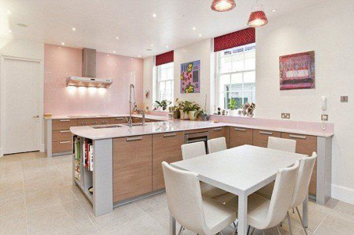 product-Pure Pink Color Kitchen Top Quartz Dealers-AOFEI-img
