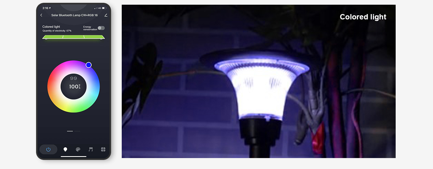 Hot Warm Light (2800-3100k) + RGB Solar Outdoor Party Lights Warm Light (2800-3100k) + RGB LumusSolem Brand 17