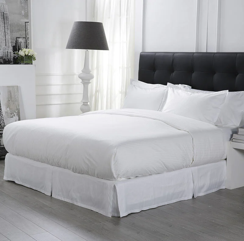 Juego de ropa de cama de sábanas de algodón egipcio 100% de colección de hotel de lujo 1