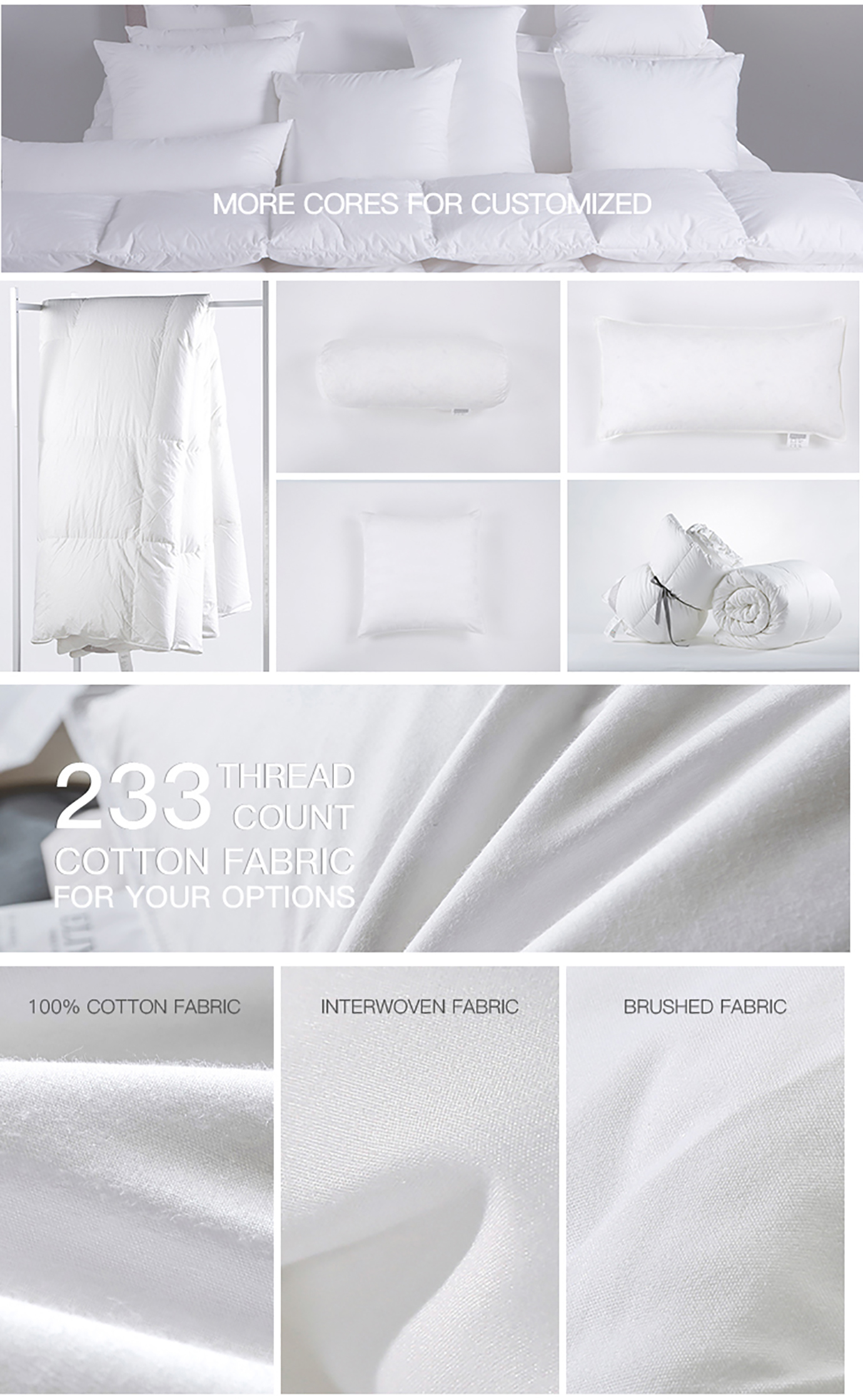 ELIYA Luxury 100% Cotton 250gms filling Duvet Summer Duvet Quilted White Duvet Set Manufacture 12