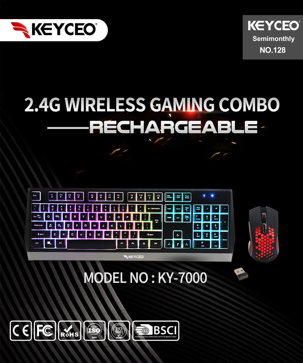 Rechargeable backlit wireless game set 8