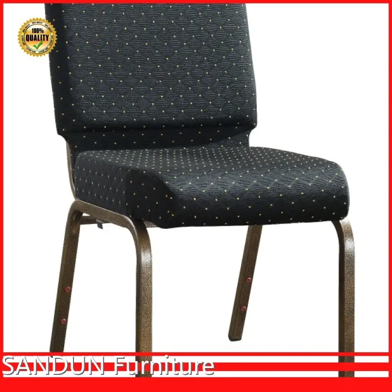 100 PCS Black Dots Iorn Stacking Church Chair SANDUN Furniture Brand Company 1