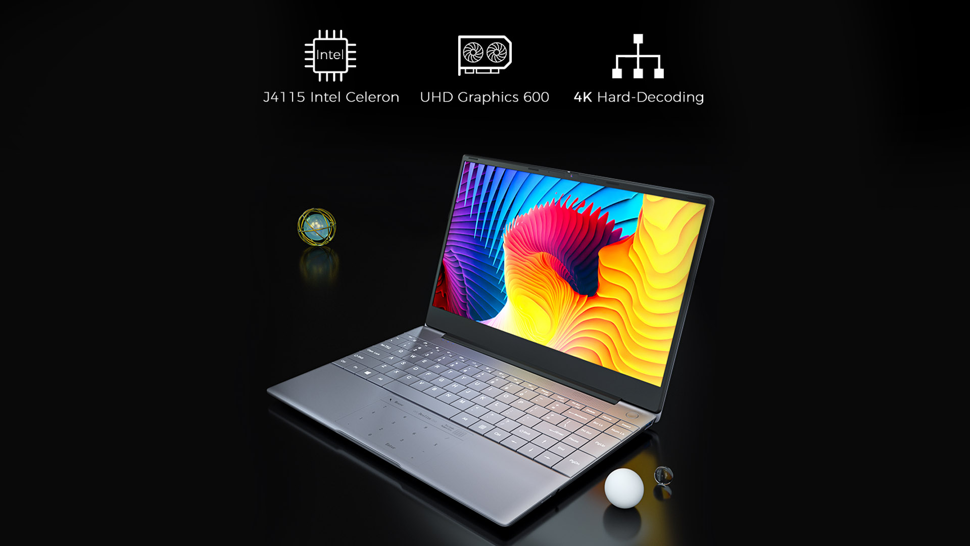 KUU K2S 14.1 inch Laptop, Intel Celeron J4115 Quad Core Up to 2.5Ghz, 8GB RAM 256GB SSD 19
