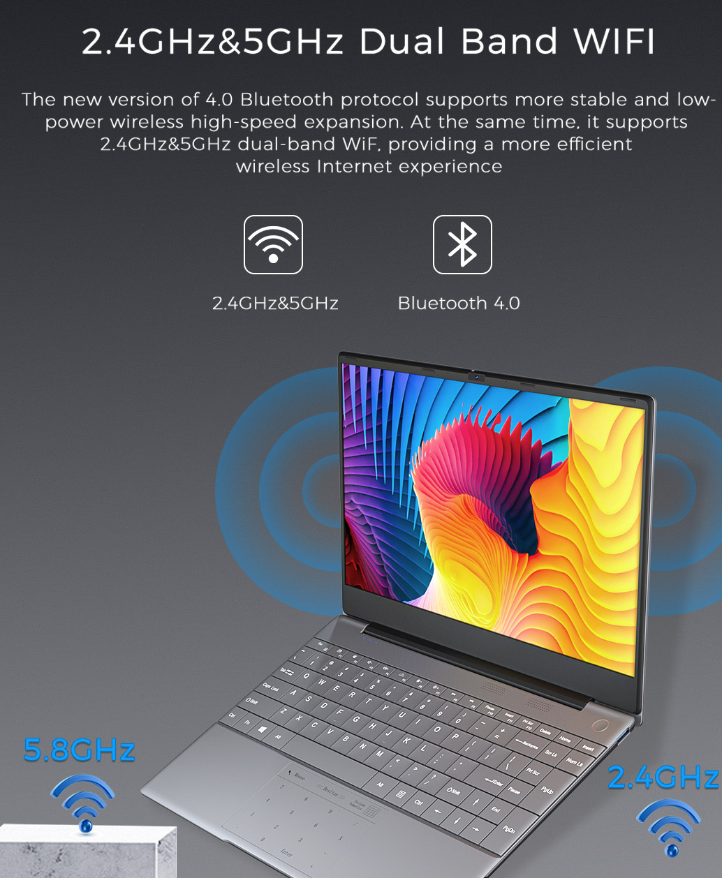 KUU K2S 14.1 inch Laptop, Intel Celeron J4115 Quad Core Up to 2.5Ghz, 8GB RAM 256GB SSD 26