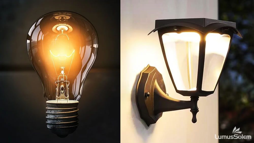 LED solar lighting and traditional lighting comparison 1