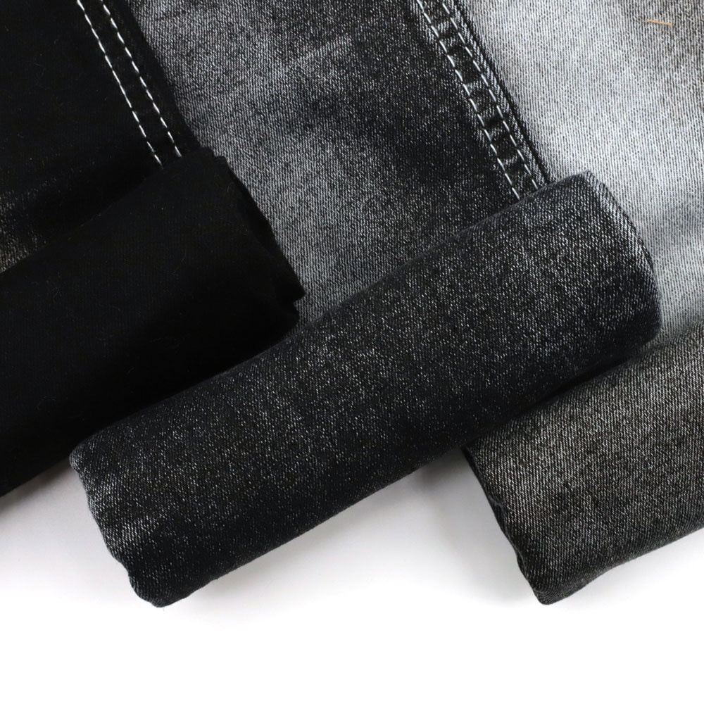 93%Cotton 7%Polyester Black Twill Jeans Fabric 7