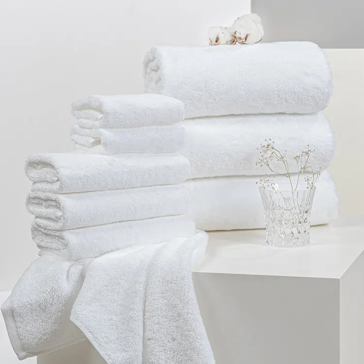Proveedor de toallas de baño de algodón blanco marca ELIYA 1