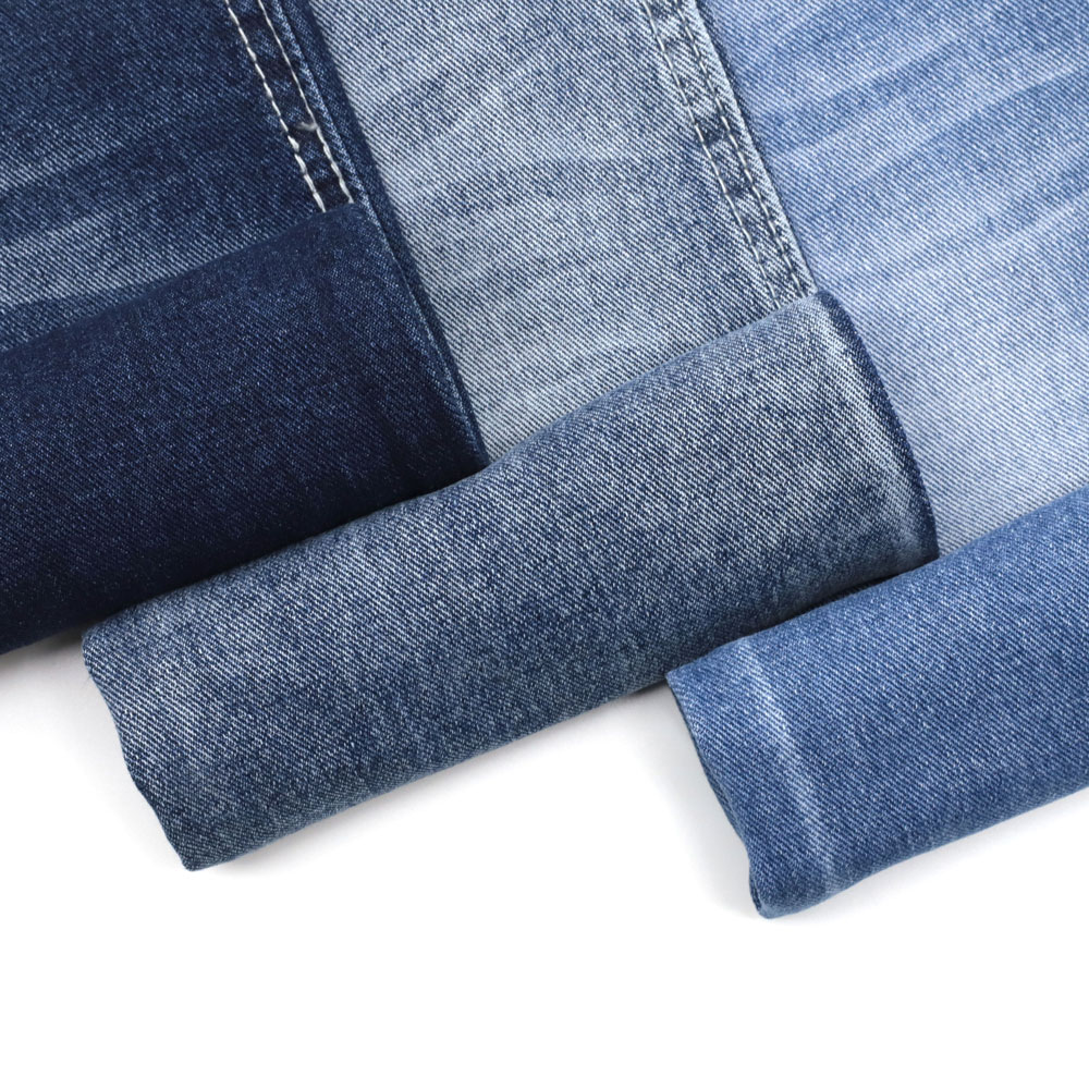 9.8oz Stretch Indigo Twill Women Jeans Fabric Manufacture Wholesale 7