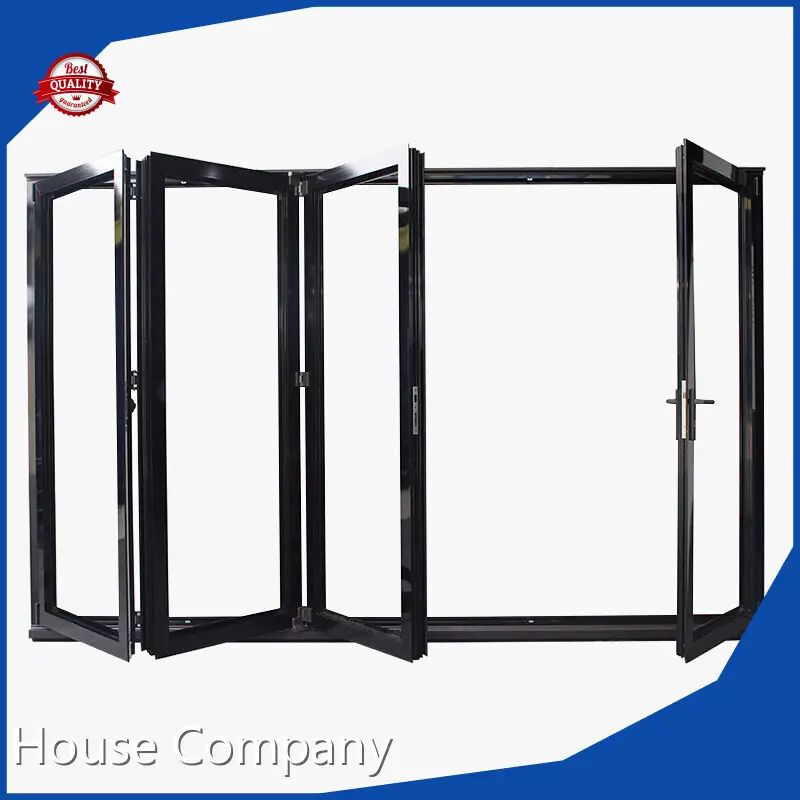 Patterned Glass Custom Colorful Aluminium Frame Folding Patio Door Digah Company Brand Company 1