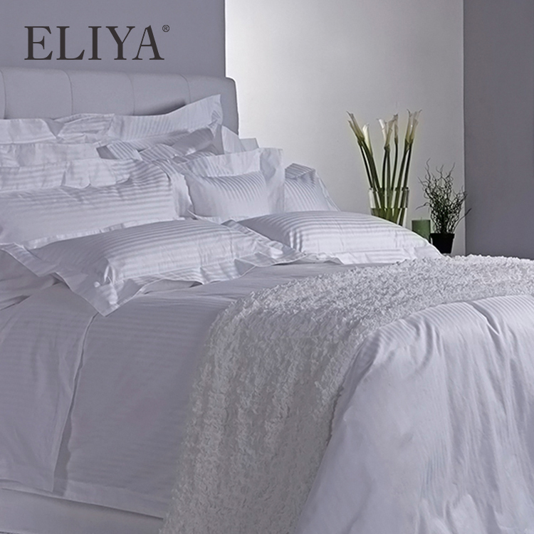 ELIYA 300 Thread Count 3cm Stripe Sheets Luxury Hotel Bed Sheets 6