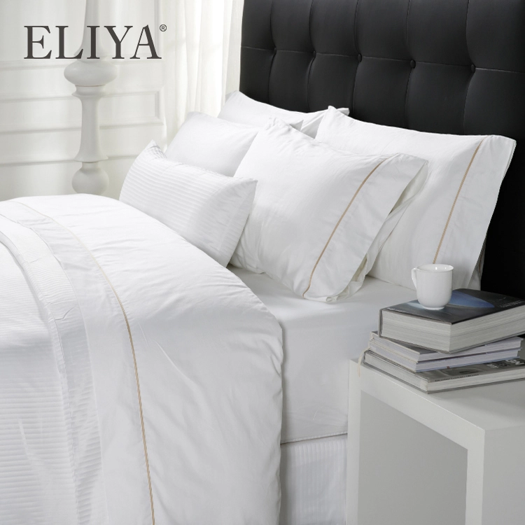 Ropa de cama blanca 400TC 100% algodón de 5 estrellas 1