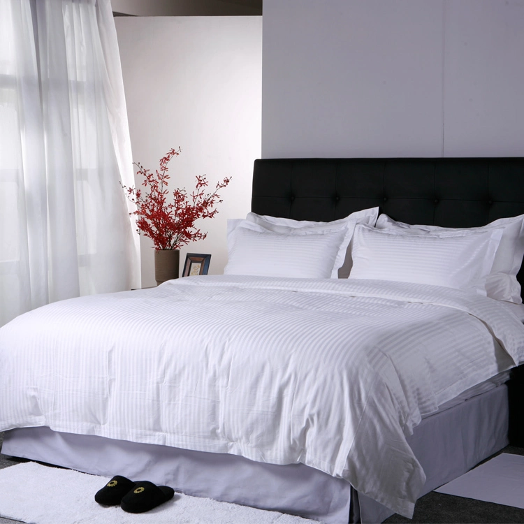 China Juegos de cama de hotel de lujo con fabricantes de rayas de 3 cm1 1