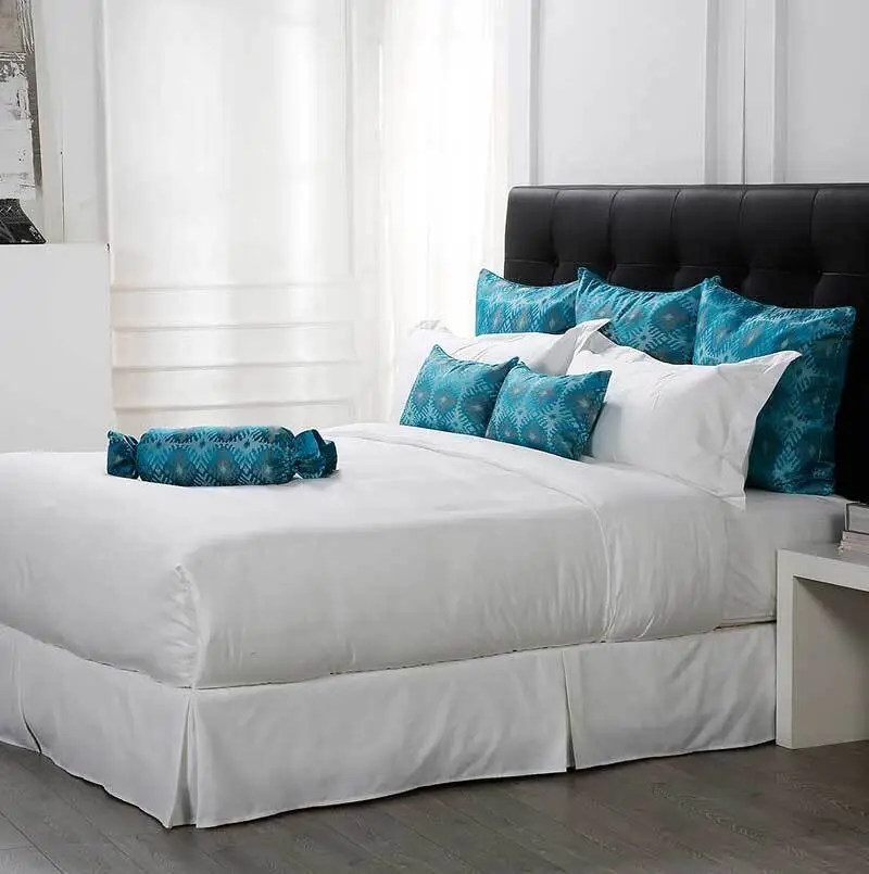Juego de sábanas de algodón de hotel de cinco diamantes de cama blanca de la mejor calidad de lujo 1
