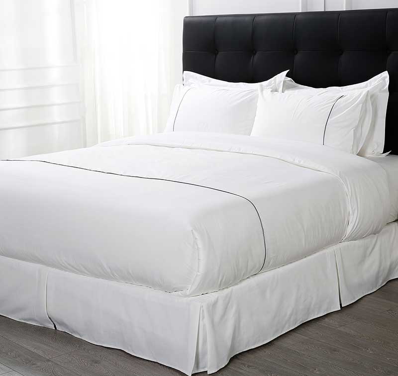 Luxury Best Quality White Bed Five Diamond Hotel Cotton Sheets Set 9