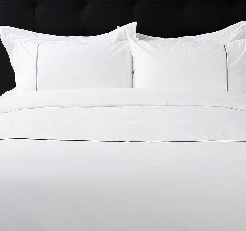 Luxury Best Quality White Bed Five Diamond Hotel Cotton Sheets Set 8