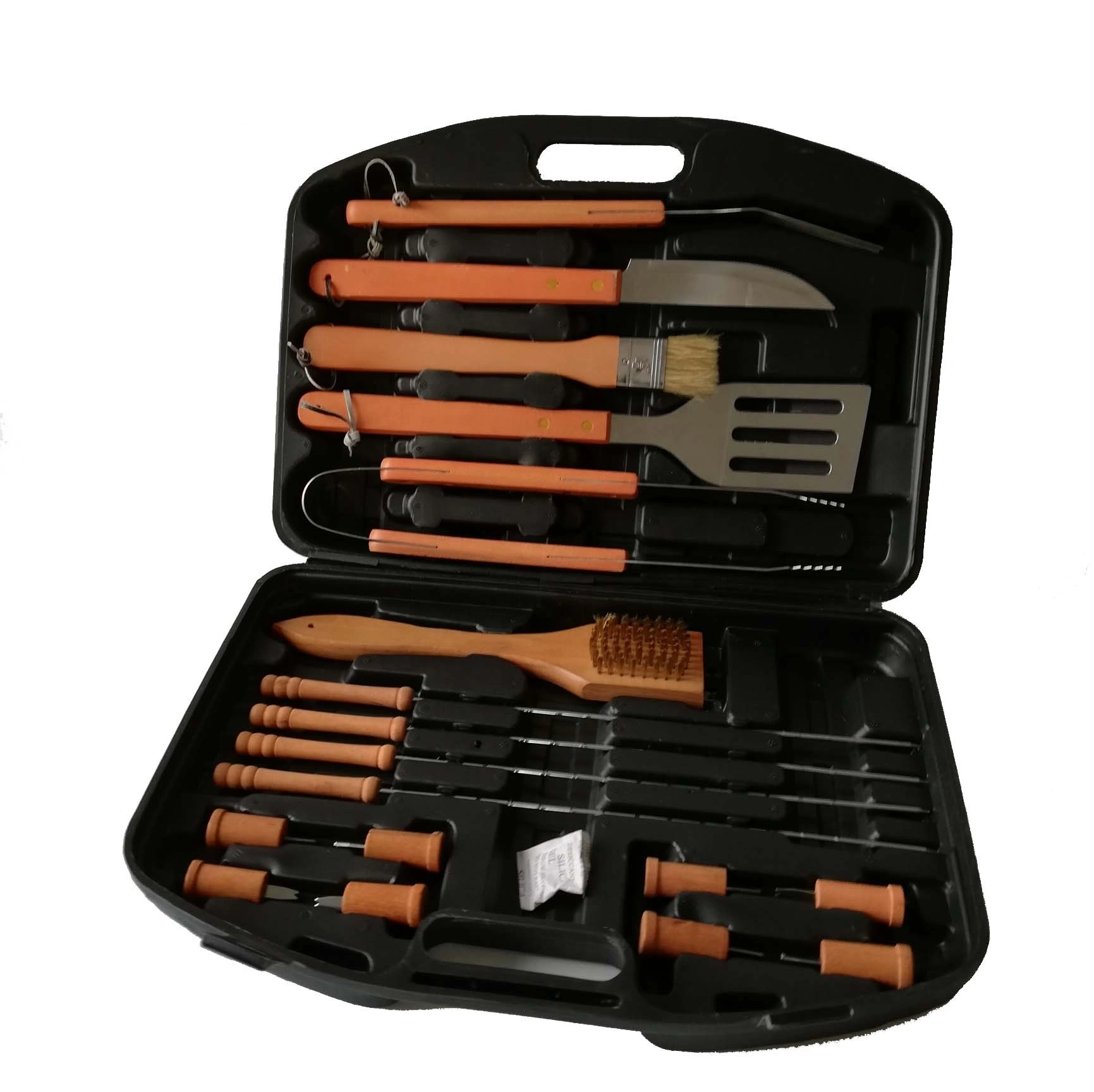 Amazon Barbecue Tool Sets With Wooden Handle BBQ Grill Accessories Brush/ Tongs/ Skewer 1