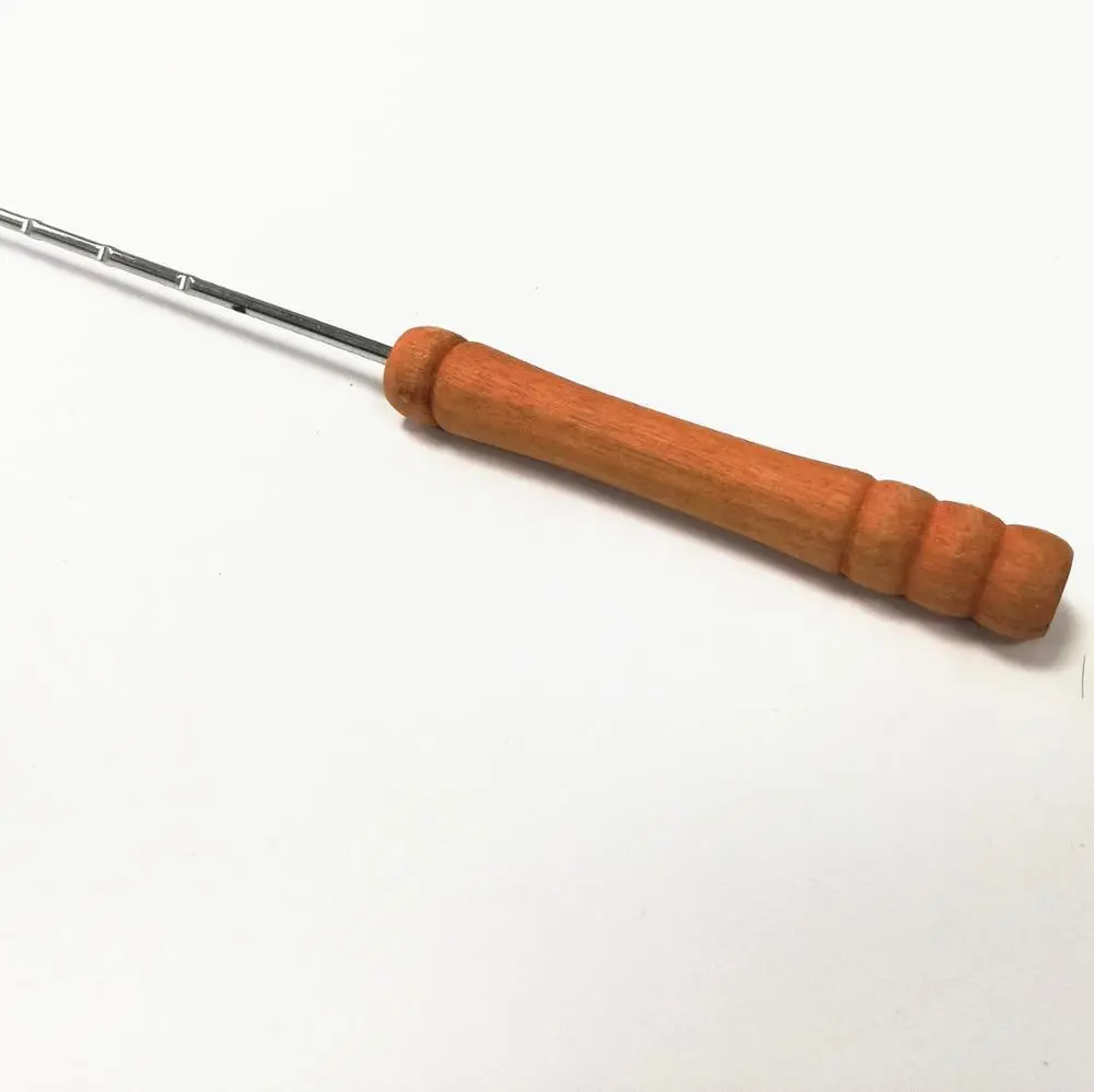 Stainless Steel BBQ Skewer With Wooden Handle 1