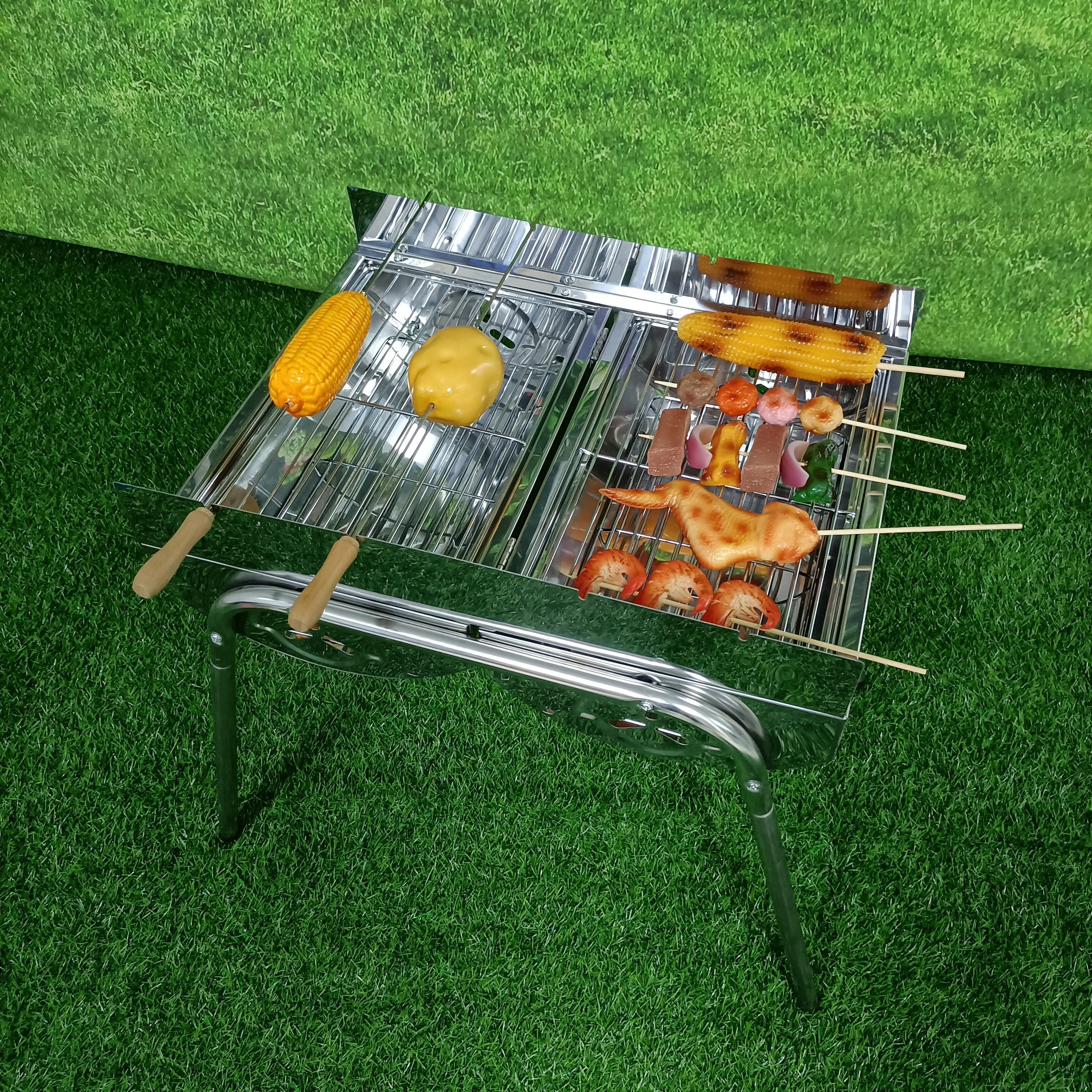 charcoal type bbq stainless steel foldable barbecue grill machine outdoor 1