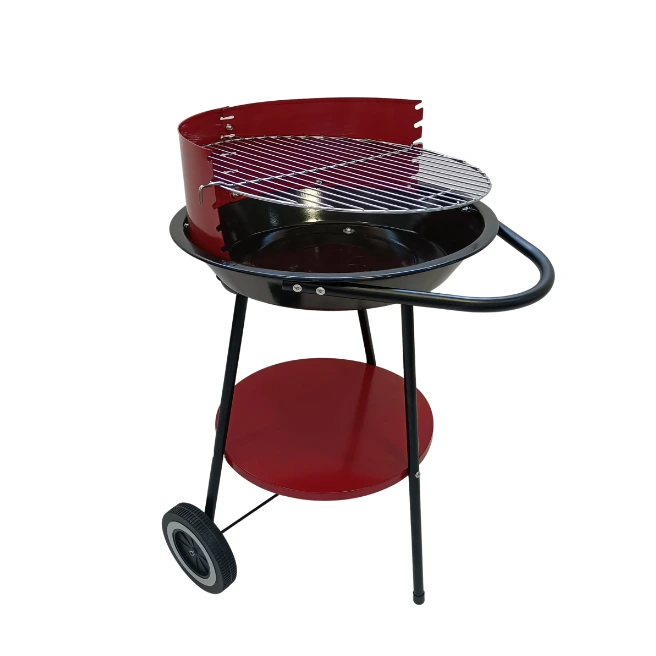 Factory direct supply steel charcoal bbq grill with trolly for outdoor 1