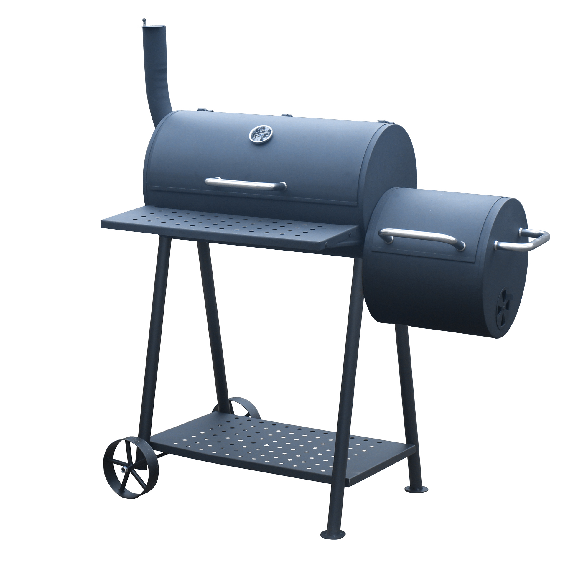 Cheapest Factory Price Heavy Duty BBQ Grill Smoker Large Barrel Charcoal Grill with Trolly 1