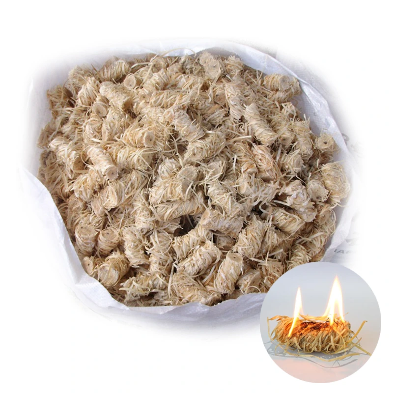 Natural Eco Wooden Wool Roll Fire Lighter BBQ Charcoal Sawdust Fire Starter For Camping BBQ 1
