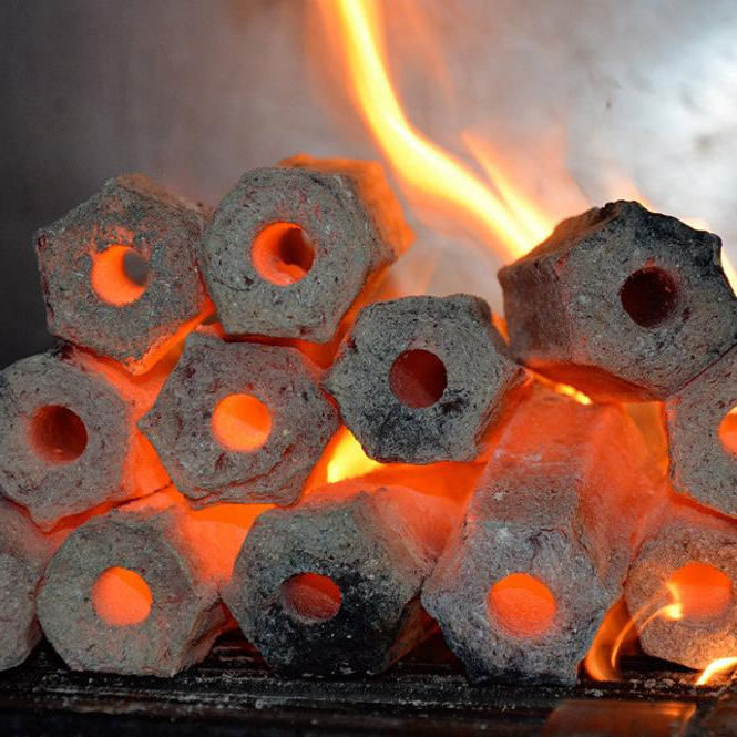 Bulk Production  Wholesaler Bamboo Sawdust Hexagonal Shape Charcoal 1