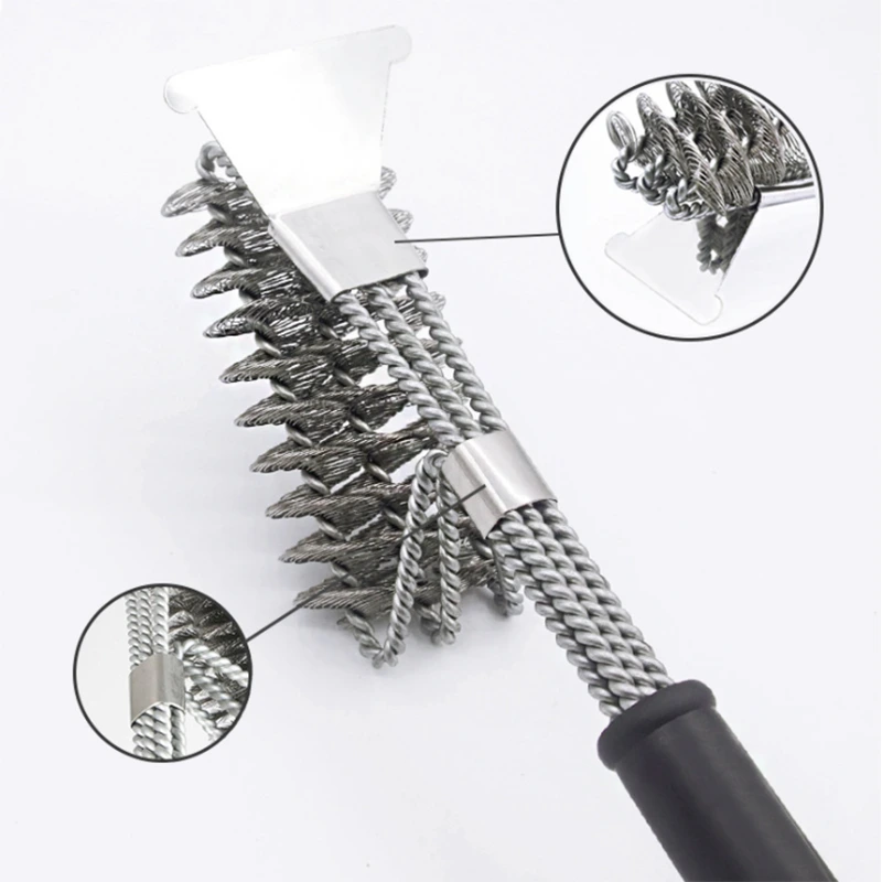 3 in 1 BBQ Grill Brush Stainless Steel BBQ Tool Sets Accessories BBQ Grill Brush 1
