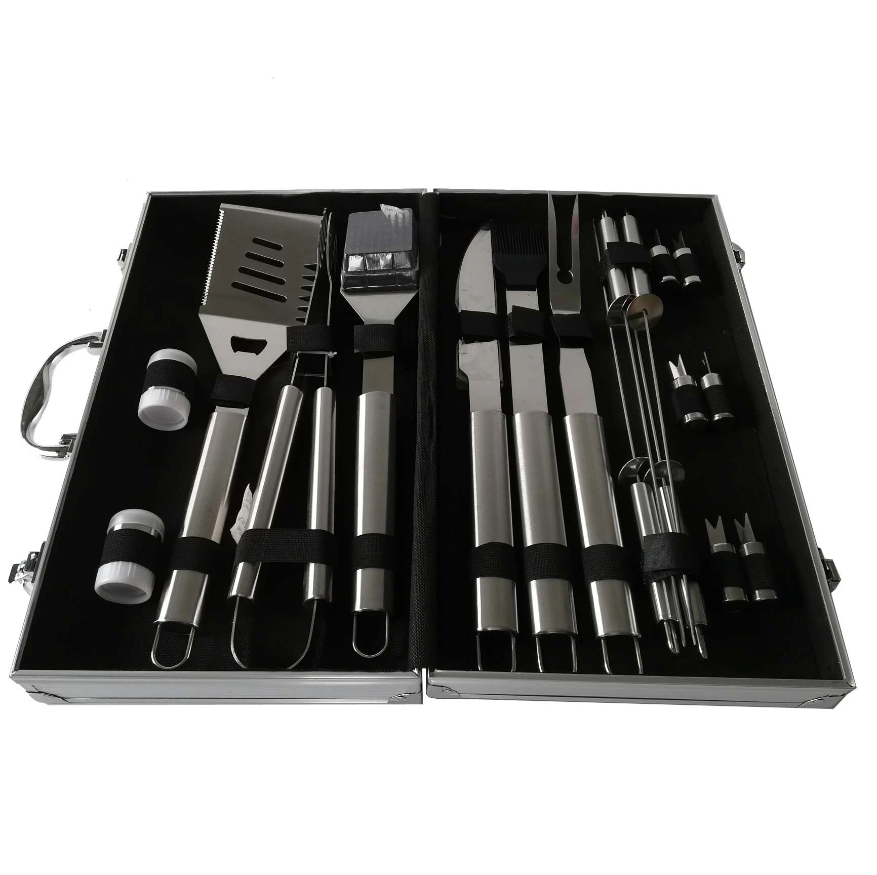 High polish 18PCS bbq tools stainless steel barbecue sets bbq box 1