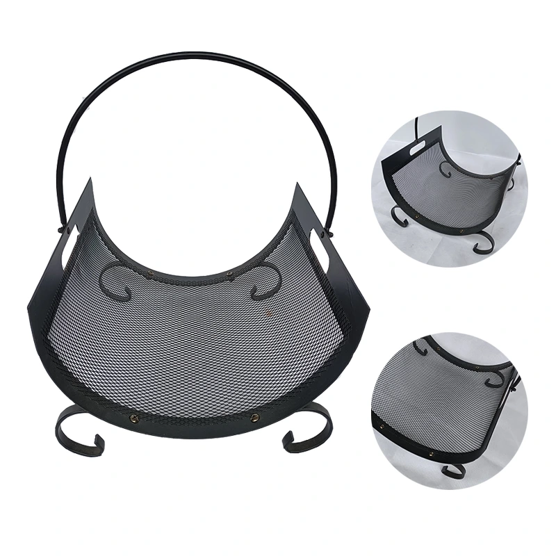 Lowest Price Metal Iron Fire Logs Fireplace Firewood Rack Log Holder For Fireplace 1
