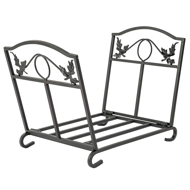 Factory Price Foldable Iron Fire Logs Fireplace Firewood Rack Log Holder For Fireplace 1