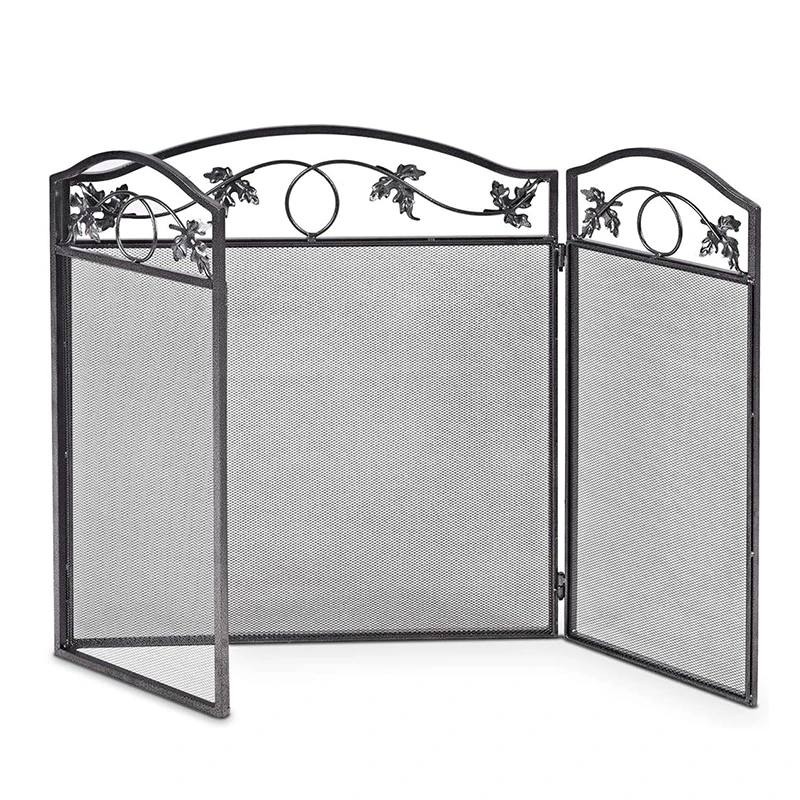3 Panel Foldable Fireplace Stand Screen Cover Guard Fireplace Screen For Flame Prevention 1