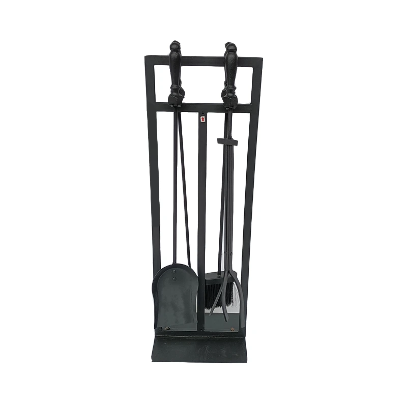 Modern Cast Wrought Iron Fireplace Fireside Accessories Surround 5PCS Fireplace Tool Set 1