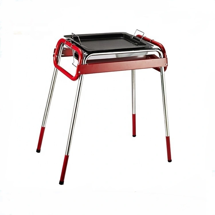 Factory Price Large Cooking Area Non-stick Pan Adjustable Height Detachable Outdoor BBQ Grill 1