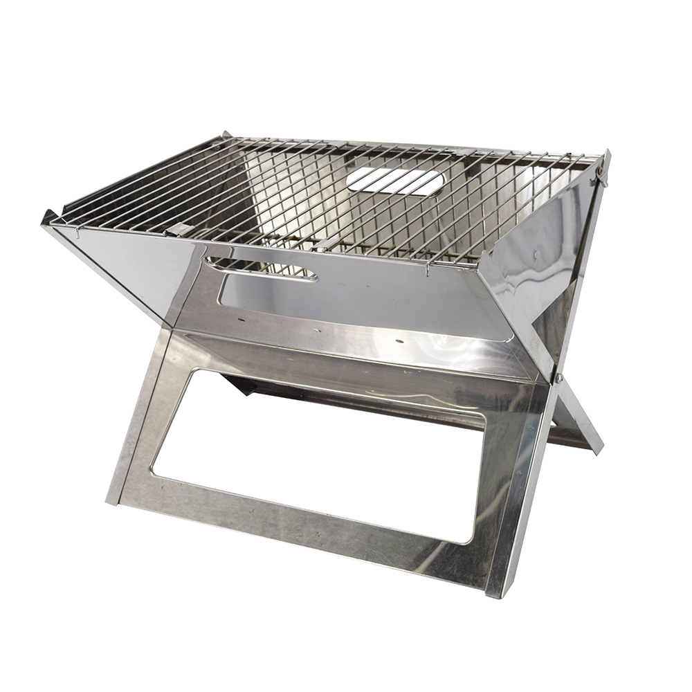Factory Price Foldable X Shape Notebook BBQ Grill Portable Stainless Steel BBQ grill for Outdoor 1
