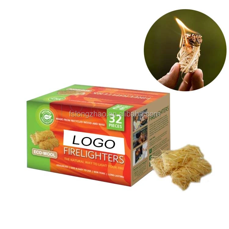 Eco friendly Easy Long Burning Time Camping Paraffin Wax Wool Roll Fire Starter For BBQ 1