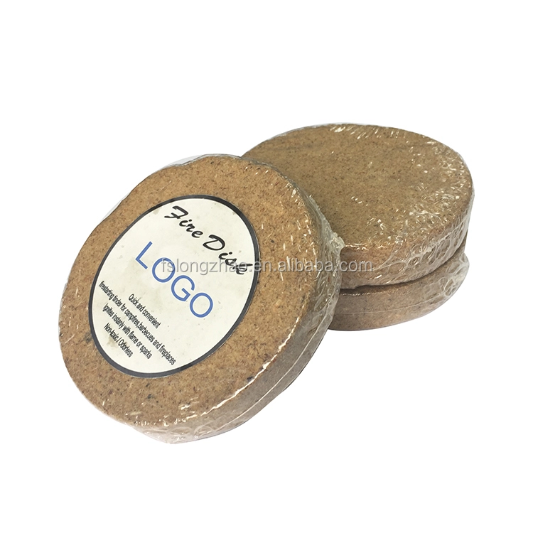 Eco friendly instant light round wood chip fire starter 1