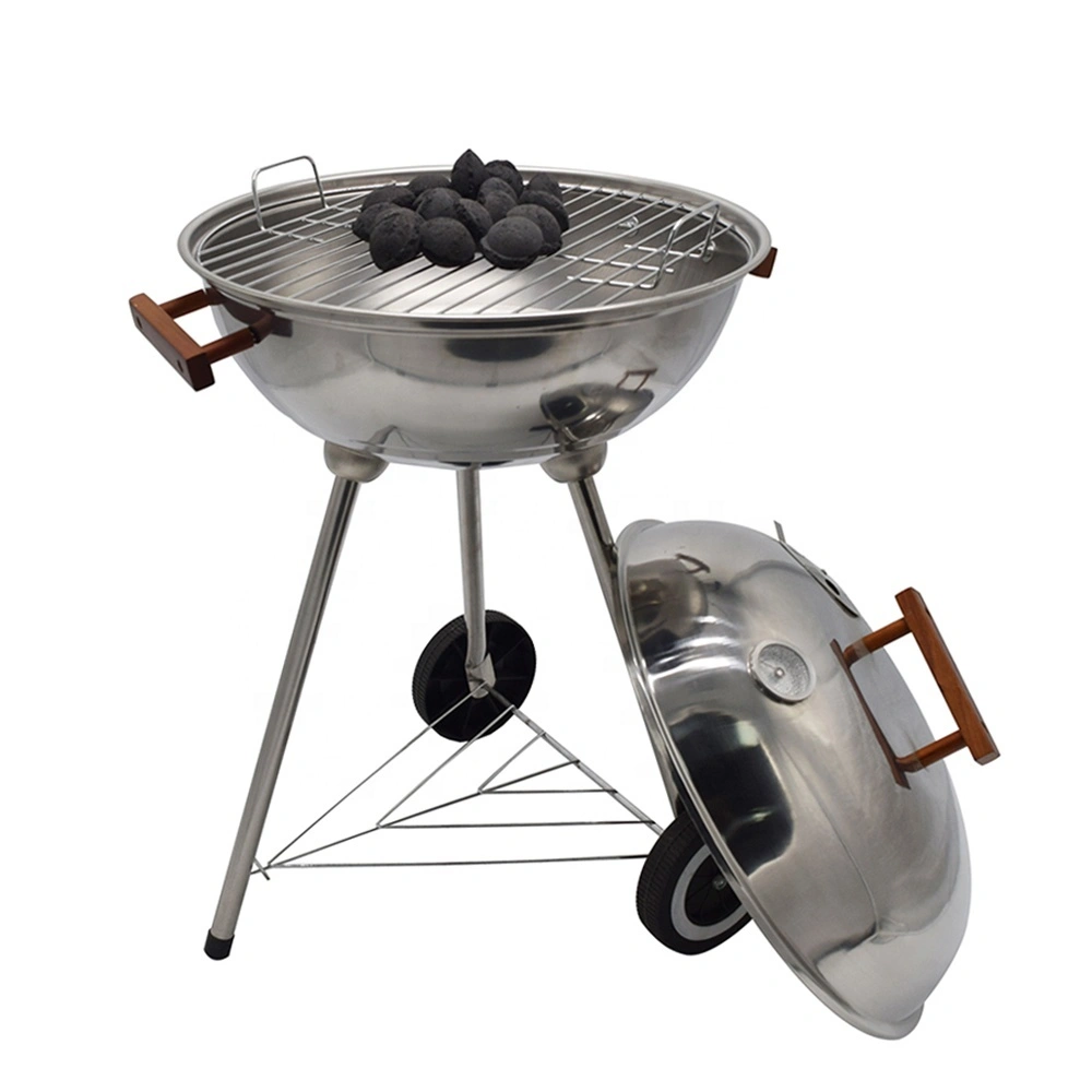 Factory Price Apple Shape Stainless Steel Charcoal BBQ Grill for Outdoor Backyard Patio Garden Use 1