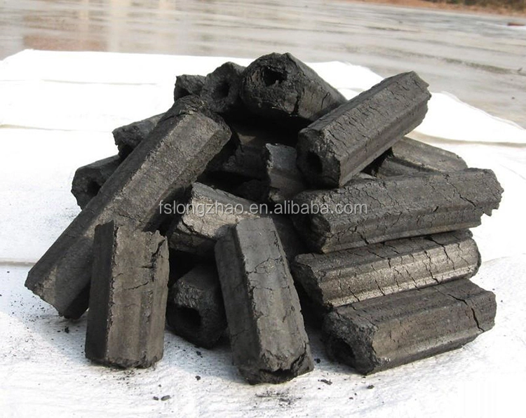 Factory price hexagon hardwood sawdust briquette charcoal for bbq 1