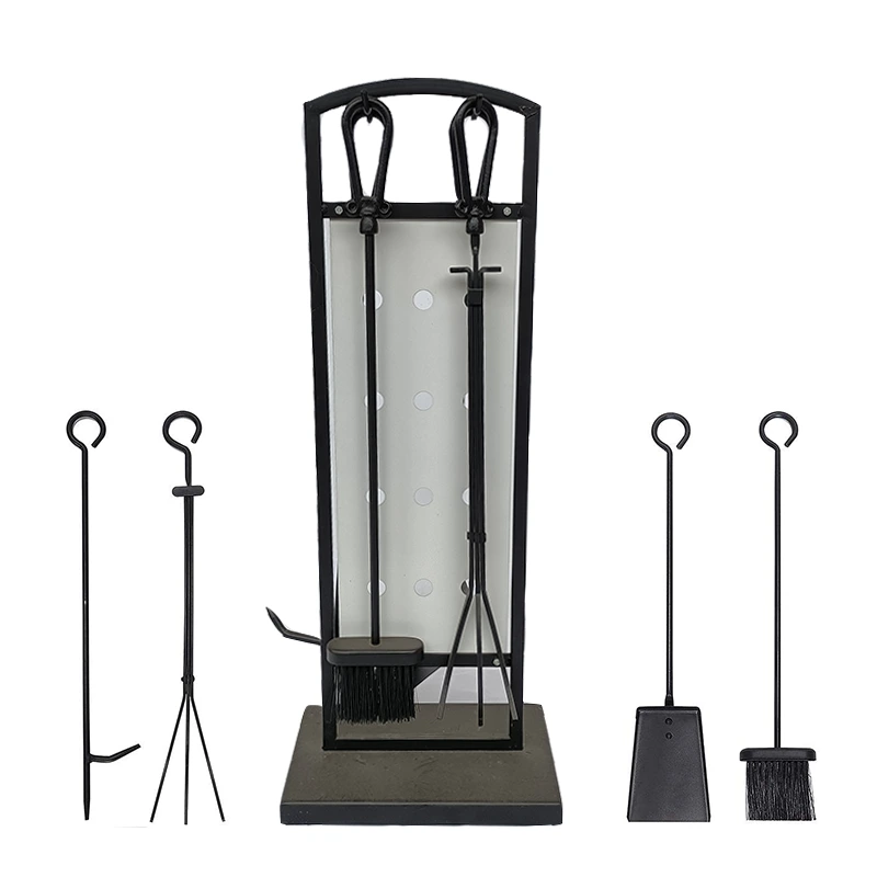 Modern Twisted Fireplace Fireside Accessories Companion Surround PCS Fireplace Tool Set2 1