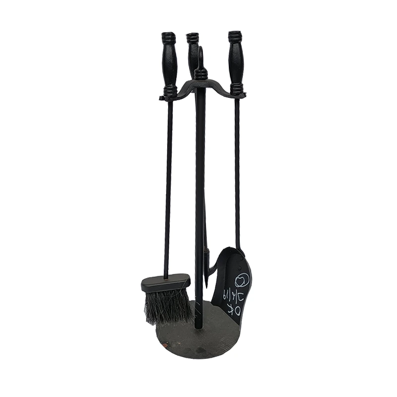 Cast Wrought Iron Fireplace Fireside Accessories Surround 4PCS Fireplace Tool Set 1