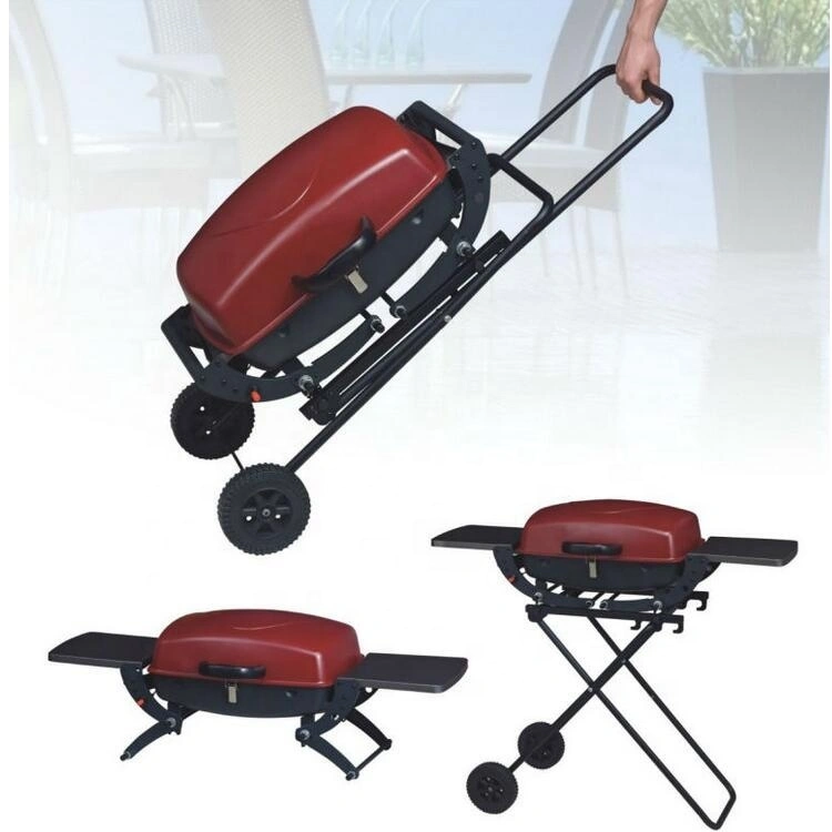 Wholesale Price Outdoor Camping Picnic Barbecue Folding Trolley Portable Gas Grill 1