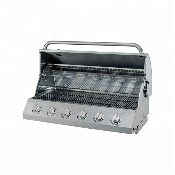Factory Price CE Approved Gas Commercial All Stainless Steel Body 6 burners Built-in BBQ Grill 1