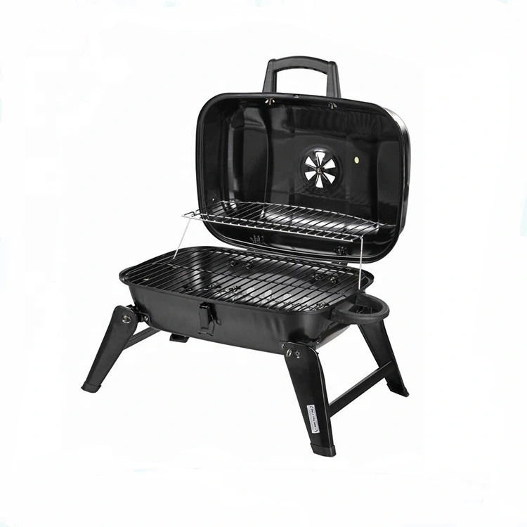 Wholesale Price Portable Folding Leg Charcoal BBQ Grill Camping Barbecue Grill With Handle 1