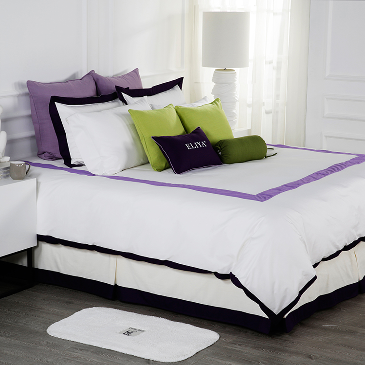 China Factory Designer Luxury Bedding Set Color Border Duvet Case Pillow Case Set 8