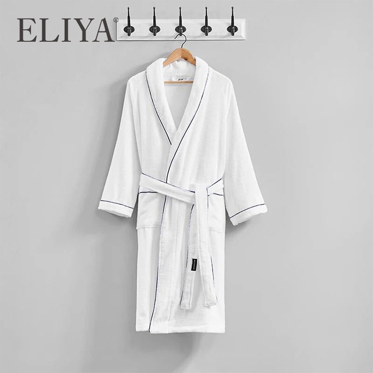 Hilton Cozy Unisex Satin Polyester Toweling Spa Robes And Slippers