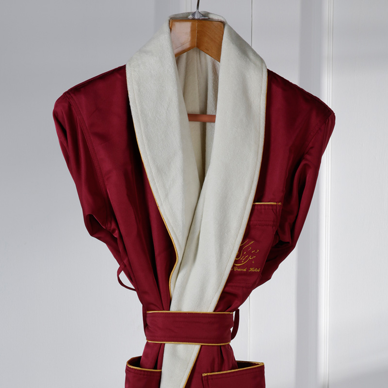 Hilton Cozy Unisex Satin Polyester Toweling Spa Robes And Slippers