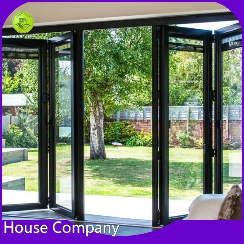 Reflective Glass Design Aluminium Frame Sliding Folding Patio Doors Digah Company Brand 1