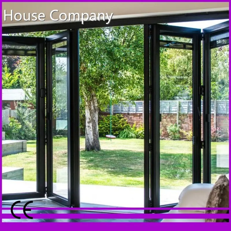 Digah Company Brand Left/right Design Aluminium Frame Sliding Folding Patio Doors Left/right Factory 1