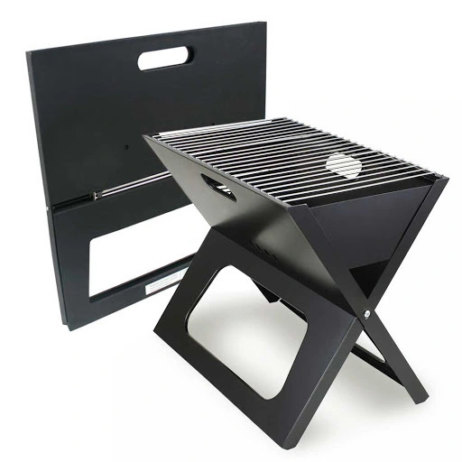 Factory Supplier X Shape Notebook Portable BBQ Grill Outdoor Portable Folding BBQ Grill 1
