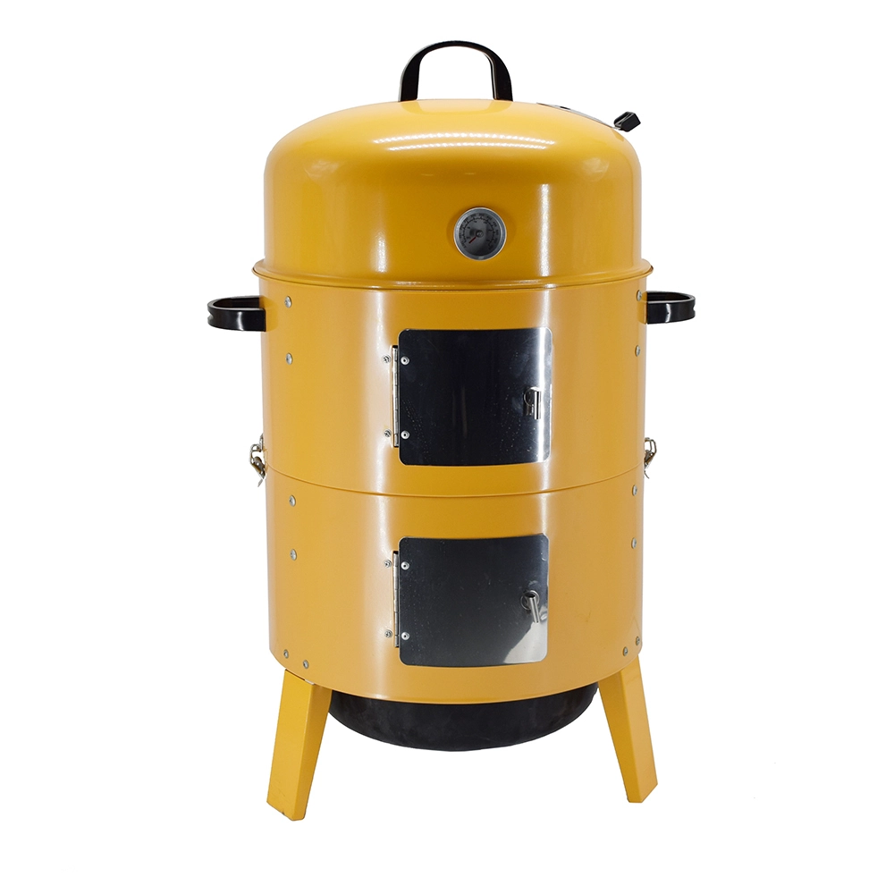 factory hot selling 3 in 1 smoker 3 layers vertical Charcoal Barbecue Smoker BBQ Grills 1